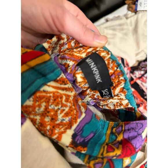 PinkMink backless mini dress; 90's print - Picture 6 of 6